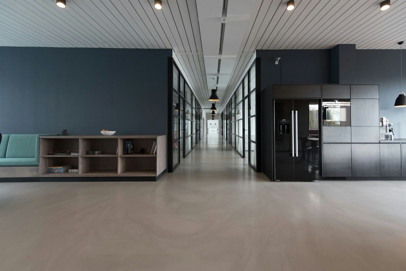 Style example of a commercial lobby. Not a completed JS Construction finish-out.